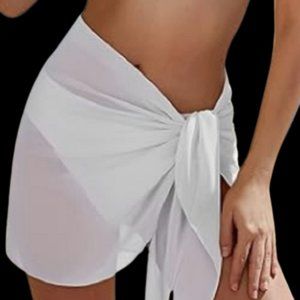 Ekouaer Women's Short Sarong Beach Wrap Sheer Bikini Wrap Cover Up for Swimwear